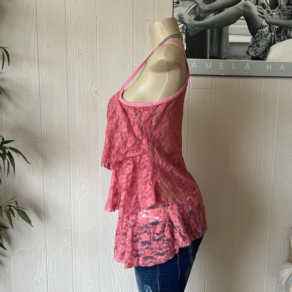 Peach salmon pink full lace‎ flowy tank 💋💖💓🌸 - Picture 5 of 7